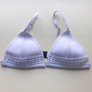 White Gigi Triangl Bikini Top